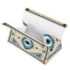 Evil Eye Tribal Boho Retro Tissue Box Cover, PU Leather Rectangular Tissue Box Case Organizer Holder Vanity Dresser Night Stand Table Countertop Home Office Car 7.7X4.7X4.3'' view 2