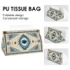 Evil Eye Tribal Boho Retro Tissue Box Cover, PU Leather Rectangular Tissue Box Case Organizer Holder Vanity Dresser Night Stand Table Countertop Home Office Car 7.7X4.7X4.3'' view 4
