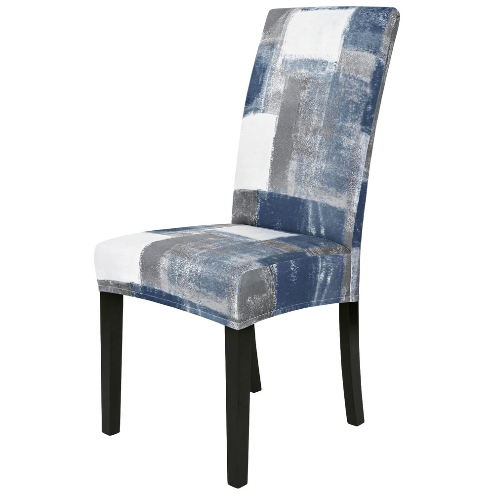 Gibelle Chair Covers for Dining Room Set of 4, Spandex Stretch Dining Room Chair Cover, Removable Washable Kitchen Parsons Chair Covers Seat Slipcovers, Navy Blue
