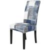 Gibelle Chair Covers for Dining Room Set of 4, Spandex Stretch Dining Room Chair Cover, Removable Washable Kitchen Parsons Chair Covers Seat Slipcovers, Navy Blue view 1