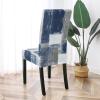 Gibelle Chair Covers for Dining Room Set of 4, Spandex Stretch Dining Room Chair Cover, Removable Washable Kitchen Parsons Chair Covers Seat Slipcovers, Navy Blue view 3