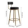 KAMPCO Counter Height Bar Stools with Back, Set of 2 Velvet Bar Chairs, Upholstered High Stool for Kitchens Island, Rustic Bar, 300lbs view 3