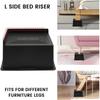 Bed Risers Heavy Duty, Oversized Furnitures Risers 6 inch Support 6000 lbs, Bed Table Rising Blocks, Fits for Couch, Sofa, Chair, Furniture Lifts (6 Inch Black 8 Pack) view 3