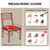 Gehucoxee Japanese-Style Chair Seat Covers for Dining Room Set of 4, Stretch Chair Seat Protector Chairs Cover Removable Washable Slipcovers for Kitchen Office Aqua Cherry Blossoms Red Landscape view 3