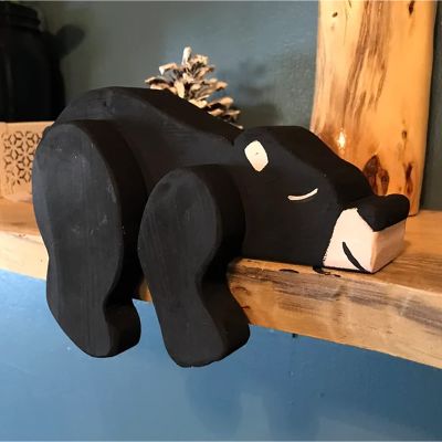 Bobbird Bear Ornament, Animal Wooden Matching Shelf Sitters Table Ornament Home Wooden Decor Hanging Off The Edge of a Shelf or Table - Bear Figurines Home Decor