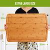 30 x 20 Inch Extra Large Bamboo Cutting Boards - BEZIA 3XL Stove Top Cover Chopping Board - Meat Cutting Board for BBQ - Turkey Carving Board - Extra Large Charcuterie Boards with Juice Groove view 2