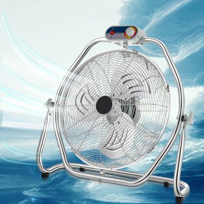 HSPLXYT Shakeable Head High Velocity Heavy Duty Metal Industrial Floor Fans,Garage Wall Fan,Industrial Drum Fan for Home, Commercial, Residential and Greenhouse Use (Size : 14")