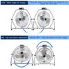 HSPLXYT Shakeable Head High Velocity Heavy Duty Metal Industrial Floor Fans,Garage Wall Fan,Industrial Drum Fan for Home, Commercial, Residential and Greenhouse Use (Size : 14") view 3