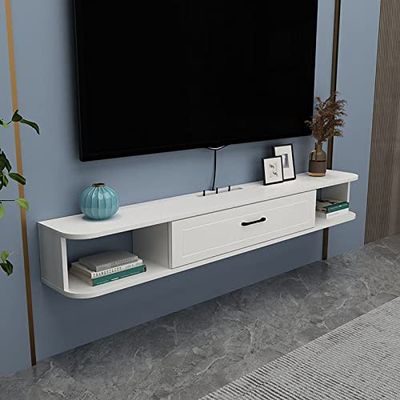IBOWZ Floating TV Stand Cabinet Floating TV Stand Cabinet,Floating TV Shelf Media Stand Wall Mount Entertainment Unit Hanging TV Console(Size:140cm,Color:D)