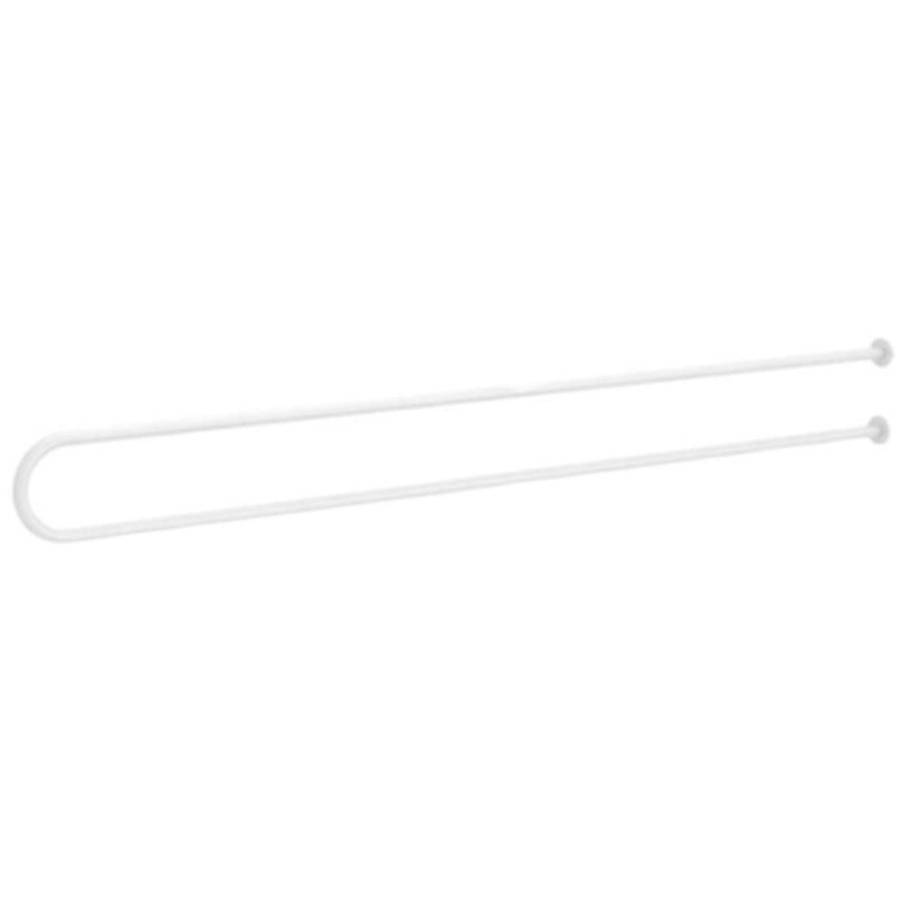 LXHELIVERY Wall Hanging Metal Curtain Rod, U-Shaped Bathroom Curtain Hanger Pole for Beauty Salon, Hospitals, Studios, Shared Office (Color : White, Size : 200cm)