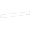 LXHELIVERY Wall Hanging Metal Curtain Rod, U-Shaped Bathroom Curtain Hanger Pole for Beauty Salon, Hospitals, Studios, Shared Office (Color : White, Size : 200cm) view 1