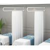 LXHELIVERY Wall Hanging Metal Curtain Rod, U-Shaped Bathroom Curtain Hanger Pole for Beauty Salon, Hospitals, Studios, Shared Office (Color : White, Size : 200cm) view 2