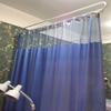 LXHELIVERY Wall Hanging Metal Curtain Rod, U-Shaped Bathroom Curtain Hanger Pole for Beauty Salon, Hospitals, Studios, Shared Office (Color : White, Size : 200cm) view 4