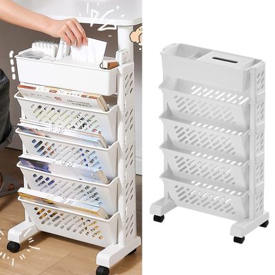 AMONIDA Mobile Shelf, Compact Rotating Removable Organizer Shelf for Office (5 Layer)
