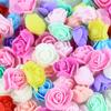 Worldoor Artificial Flowers 100PCS 3CM Mini Fake Roses for DIY Wedding Bouquets Centerpieces Party Baby Shower Scrapbooking Gift Box DIY Crafts Wreath (Multicolor) view 1
