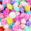 Worldoor Artificial Flowers 100PCS 3CM Mini Fake Roses for DIY Wedding Bouquets Centerpieces Party Baby Shower Scrapbooking Gift Box DIY Crafts Wreath (Multicolor) view 2