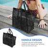 BESPORTBLE Mesh Swim Beach Tote Bag with Zipper Pocket for Women, Large view 3