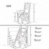 4 Steps Solid Wood Stair Chair Folding Ladder Home Climbing Wood Practical Step Ladder Stool Multifunctional Creative Double Flower Stand Step Stool/3# view 2