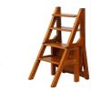 Step Stool American Folding Stair Chair Solid Wood 4 Steps Ladder Stool Multi-Purpose Flower Rack Dual-Purpose Shelf Stool High Ladder Chair Step Stool/B view 3