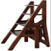 Step Stool American Folding Stair Chair Solid Wood 4 Steps Ladder Stool Multi-Purpose Flower Rack Dual-Purpose Shelf Stool High Ladder Chair Step Stool/B view 4