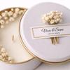 Personalized Natural Soy Wax Wedding Favor Candle Gift Set for Guest - Fall Winter Christmas Custom Dried Flower Bridal Baby Shower Gifts in Bulk (100 Pieces, Blue Flower) view 4
