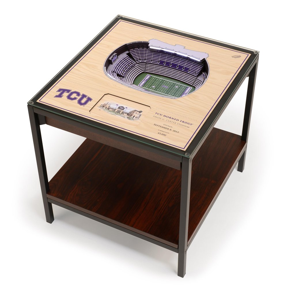YouTheFan TCU Horned Frogs 25-Layer StadiumViews Lighted End Table, One Size, Team Colors