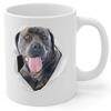 Lovesout Funny Black Brindle Cane Corso Mom And Dad Gifts With Dog Looks Through Coffee Mug White 11 oz view 2