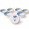 Personalized Natural Soy Wax Wedding Favor Candle Gift Set for Guest - Fall Winter Christmas Custom Dried Flower Bridal Baby Shower Gifts in Bulk (30 Pieces, Blue Flower) view 1