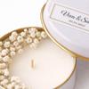 Personalized Natural Soy Wax Wedding Favor Candle Gift Set for Guest - Fall Winter Christmas Custom Dried Flower Bridal Baby Shower Gifts in Bulk (30 Pieces, Blue Flower) view 2