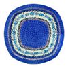 Polmedia Polish Pottery Dinner Plate - Blooming Blues Pattern Handmade in Boleslawiec Poland by Ceramika Artystyczna + Certificate of Authenticity view 1