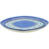 Polmedia Polish Pottery Dinner Plate - Blooming Blues Pattern Handmade in Boleslawiec Poland by Ceramika Artystyczna + Certificate of Authenticity view 2