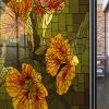 Stained Glass Window Film Privacy Abstract Colorful Window Films Static Window Cling Paper 23.6 x 35.4 in view 1