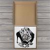 Bedroom High Heels Poker Gun Gambling Winner Wall Clock Vinyl Record Wall Clock Las Vegas Poker Logo Wall Plaque Chip Four-Axis Wall Clock view 3