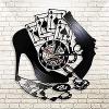 Bedroom High Heels Poker Gun Gambling Winner Wall Clock Vinyl Record Wall Clock Las Vegas Poker Logo Wall Plaque Chip Four-Axis Wall Clock view 4