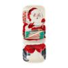 Mud Pie Santa Triple Tidbit Toothpick Set, dish 11" x 4 1/2" view 1