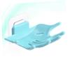 Cabilock Punch Hand Shaped Soap Box Drain Non-Slip Soap Case Compartment Soap Holder Soap Dish for Bathroom Blue view 2