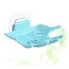 Cabilock Punch Hand Shaped Soap Box Drain Non-Slip Soap Case Compartment Soap Holder Soap Dish for Bathroom Blue view 4