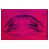Wynwood Studio Fashion and Glam Modern Canvas Art - Pink Woman's Lips Close Up, Wall Art for Living Room, Bedroom, and Bathroom, 24 in x 16, Pink and Gray Home Decor view 1
