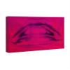 Wynwood Studio Fashion and Glam Modern Canvas Art - Pink Woman's Lips Close Up, Wall Art for Living Room, Bedroom, and Bathroom, 24 in x 16, Pink and Gray Home Decor view 2