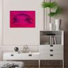 Wynwood Studio Fashion and Glam Modern Canvas Art - Pink Woman's Lips Close Up, Wall Art for Living Room, Bedroom, and Bathroom, 24 in x 16, Pink and Gray Home Decor view 3