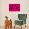 Wynwood Studio Fashion and Glam Modern Canvas Art - Pink Woman's Lips Close Up, Wall Art for Living Room, Bedroom, and Bathroom, 24 in x 16, Pink and Gray Home Decor view 4