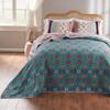 Greenland Home Thalia Quilted Bedding Set, 3-Piece Jumbo Queen, Tango, One Set view 3