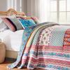 Greenland Home Thalia Quilted Bedding Set, 3-Piece Jumbo Queen, Tango, One Set view 4