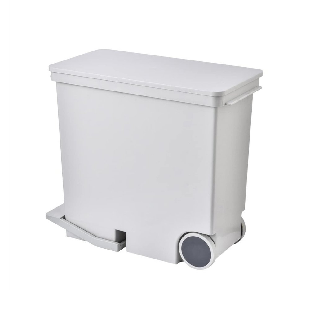 DYPASA Garbage Recycling Bin 26L Narrow Wet and Dry Classification Waste Bin with Wheels Foot-Operated Trash Can Household Trash Can with Lid for Living Room, Kitchen, Bedroom Kitchen Trash Can
