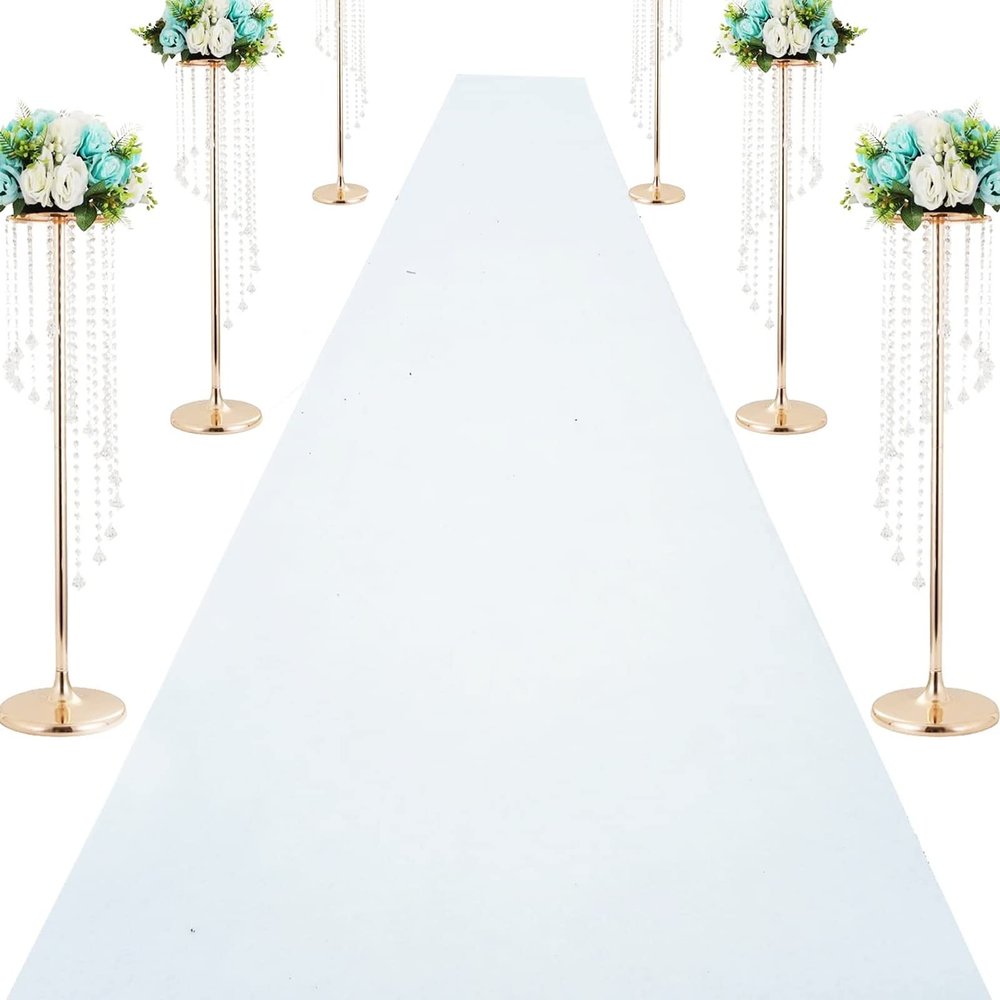 Aisle Runner for Wedding White Walkway Runner with Carpet Tapes Non-Slip Event Runway Carpet Roll for Parties Wedding Church Decoration Birthday Graduation (Size : 1.5x20m)