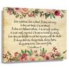 1 Corinthians 13 Love is Patient Love is Kind Bible Verse Posters Art Deco Wall Hanging Decorations for Hallway Contemporary Canvas for Living Room (12x18inch(30x45cm),Framed) view 1
