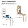 Folding wall-mounted desk, floating desk with chalkboard, space-saving folding desk wall-mounted convertible desk, wall-mounted table with storage shelves and hooks, free and easy to fold ( Color : Gr view 2