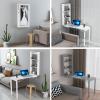 Folding wall-mounted desk, floating desk with chalkboard, space-saving folding desk wall-mounted convertible desk, wall-mounted table with storage shelves and hooks, free and easy to fold ( Color : Gr view 3