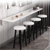 Folding table wall hanging home narrow long table wall hanging dining table folding kitchen wall hanging folding desk restaurant milk tea shop bar home/garden/event indoor/multifunctional simple ( Col view 1