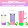 2Pcs Silicone Bumper Boot for Stanley Quencher Adventure 40oz Tumbler with Handle & Stanley IceFlow 20oz 30oz, Protective Water Bottle Bottom Sleeve Cover, Stanley Tumbler Accessories (Blue-violet) view 3